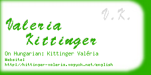 valeria kittinger business card